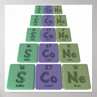 Scone-S-Co-Ne – 硫黄 – Cobalt-Neon.png ポスター