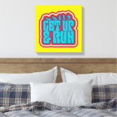 Scoobyおよび集団はグラフィックを"起こしましたり及び走ります" キャンバスプリント (インサイチュ (寝室))