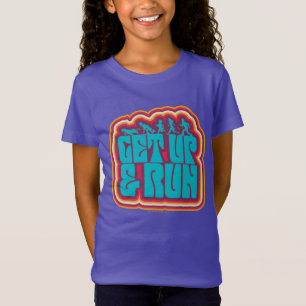 Scoobyおよび集団はグラフィックを"起こしましたり及び走ります" Tシャツ
