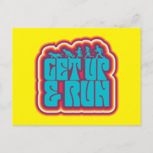 Scoobyと集団「Get Up & 走」の図 ポストカード