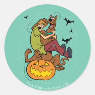 Scooby-Dooおよびハロウィンのシャギーな恐怖 ラウンドシール