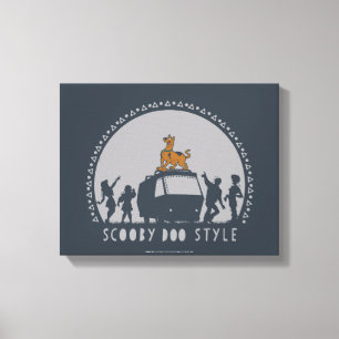 Scooby-DooのスタイルTribalヴァンSilhouette キャンバスプリント