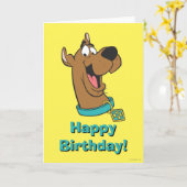 Scooby-Dooの幸せな顔 カード (黄色い花)