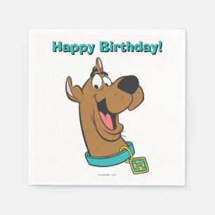 Scooby-Dooの幸せな顔 スタンダードカクテルナプキン