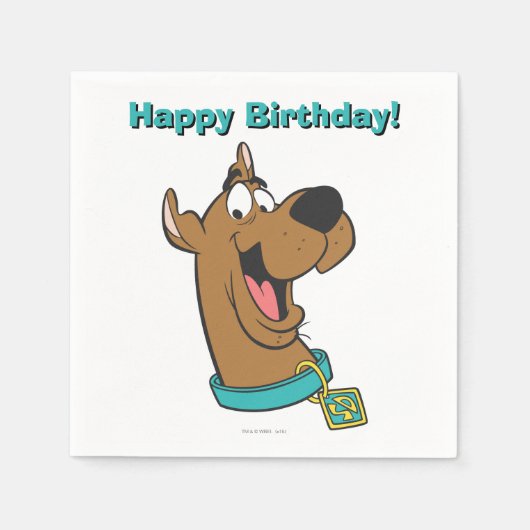 Scooby-Dooの幸せな顔 スタンダードカクテルナプキン (正面)