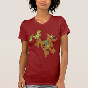 Scooby-Dooの恐竜の脱出 Tシャツ