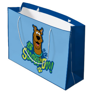 Scooby-Dooの足のプリントのキャラクターのバッジ ラージペーパーバッグ