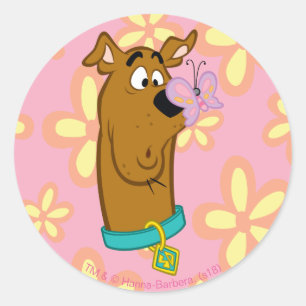 Scooby-Dooの鼻の蝶 ラウンドシール