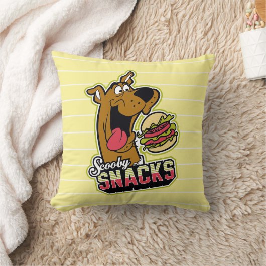 Scooby-Dooの「Scooby Snacks」ロゴ クッション (ブランケット)