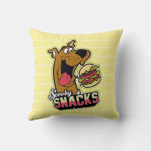Scooby-Dooの「Scooby Snacks」ロゴ クッション (裏面)