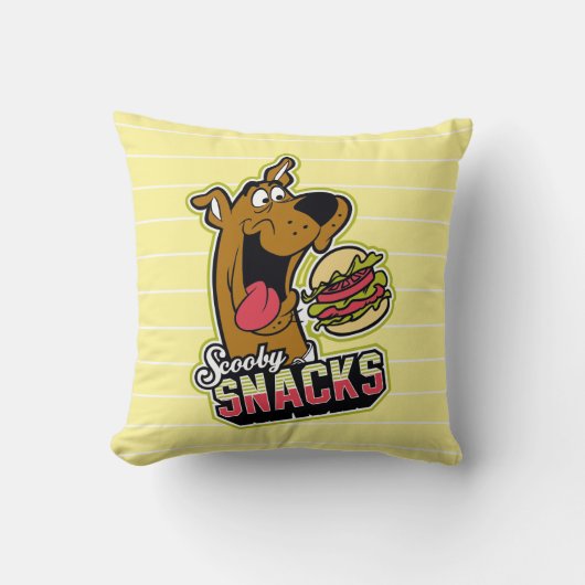 Scooby-Dooの「Scooby Snacks」ロゴ クッション (正面)