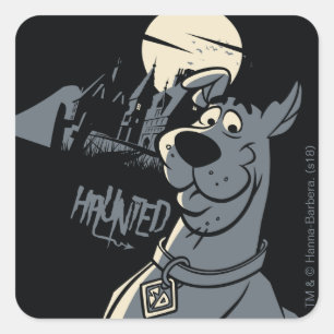 Scooby-DooのNoir幽霊のよく出るな大邸宅のグラフィック スクエアシール