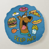 Scooby-Dooは私を食べ物を与えます! ラウンドクッション (裏面)