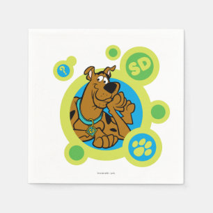 Scooby-DooはSDのバッジを一周します スタンダードカクテルナプキン