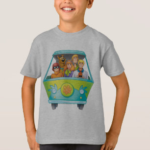 Scooby-Doo及び集団のミステリー機械エアブラシ Tシャツ