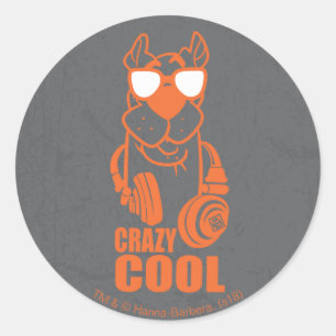 Scooby-Doo "熱狂するでクールな"ヘッドホーンのグラフィック ラウンドシール