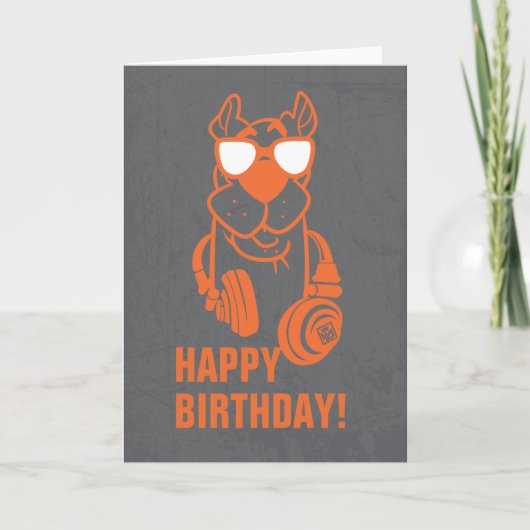 Scooby-Doo "熱狂する"ヘッドフォカッコいいングラフィック カード (正面)