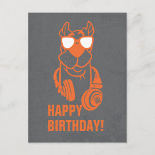 Scooby-Doo "熱狂する"ヘッドフォカッコいいングラフィック ポストカード