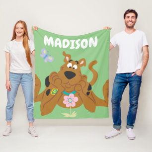 Scooby-Doo Admiring Flower フリースブランケット