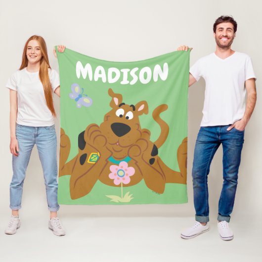 Scooby-Doo Admiring Flower フリースブランケット (インサイチュ)