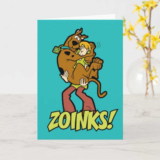 Scooby-Doo and Shaggy Zoinks! カード (黄色い花)