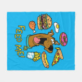Scooby-Doo Feed Me! フリースブランケット (正面(横))