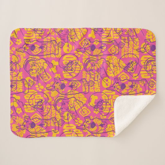 Scooby-Doo | Funky Flower Pattern シェルパブランケット (正面(横))