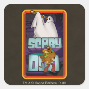Scooby-Doo Ghost Looking for Shaggy & Scooby スクエアシール