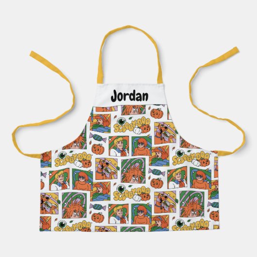 Scooby-Doo Halloween Photos Pattern エプロン (正面)
