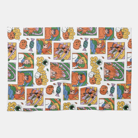 Scooby-Doo Halloween Photos Pattern キッチンタオル (横)