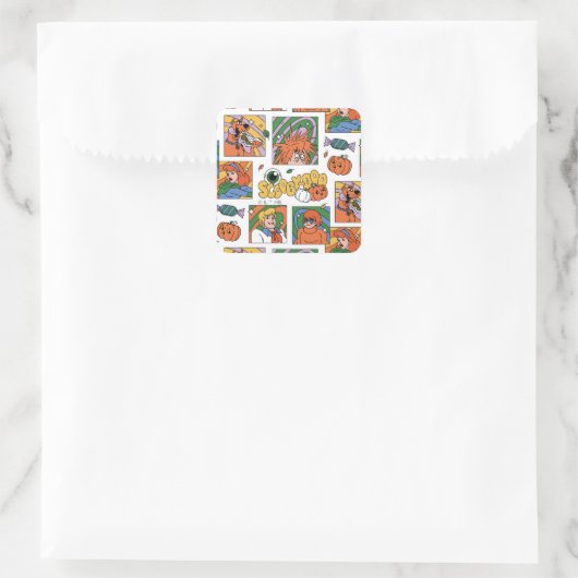 Scooby-Doo Halloween Photos Pattern スクエアシール (バッグ)