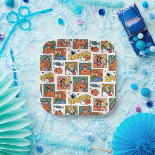 Scooby-Doo Halloween Photos Pattern ペーパープレート (パーティー)