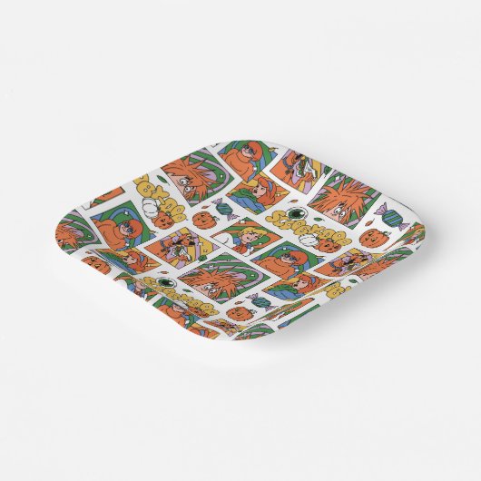 Scooby-Doo Halloween Photos Pattern ペーパープレート (傾斜あり)