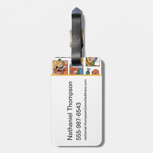 Scooby-Doo Halloween Photos Pattern ラゲッジタグ (裏面縦)