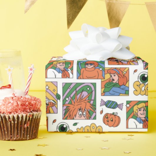 Scooby-Doo Halloween Photos Pattern ラッピングペーパー (誕生日パーティー)