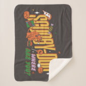 Scooby-Doo Halloween Snack Logo シェルパブランケット (正面)