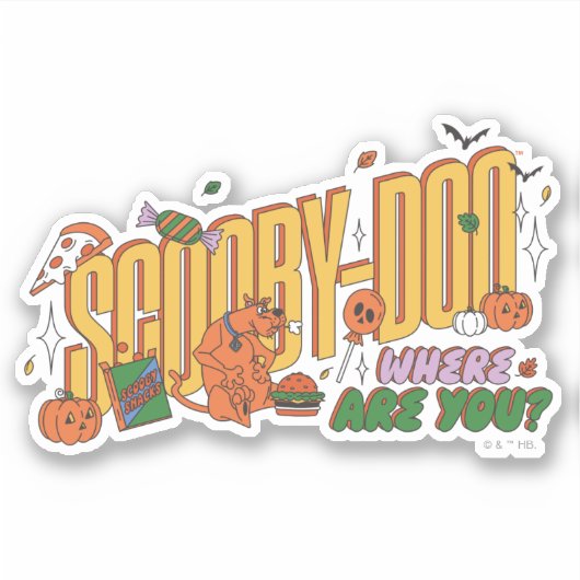 Scooby-Doo Halloween Snack Logo シール (正面)