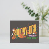 Scooby-Doo Halloween Snack Logo ポストカード (スタンド正面)
