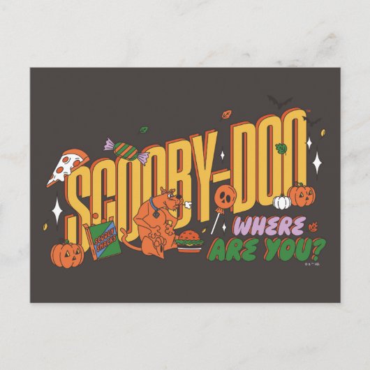 Scooby-Doo Halloween Snack Logo ポストカード (正面)