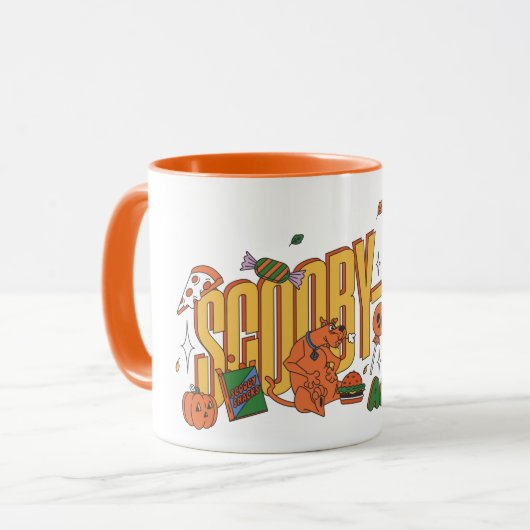 Scooby-Doo Halloween Snack Logo マグカップ (正面左)