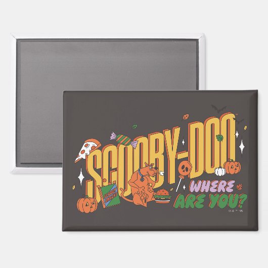 Scooby-Doo Halloween Snack Logo マグネット (正面/裏面)