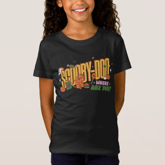 Scooby-Doo Halloween Snack Logo Tシャツ (正面)