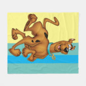 Scooby-Doo Happy Walk フリースブランケット (正面(横))