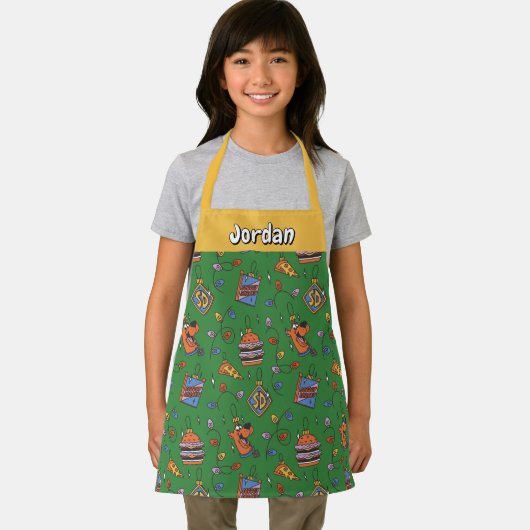 Scooby-Doo Holiday Snack Lights Pattern エプロン (インサイチュ)