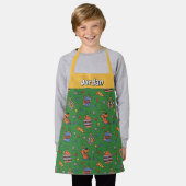 Scooby-Doo Holiday Snack Lights Pattern エプロン (着用した状態)