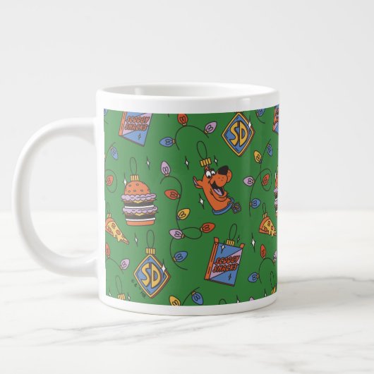 Scooby-Doo Holiday Snack Lights Pattern ジャンボコーヒーマグカップ (左)