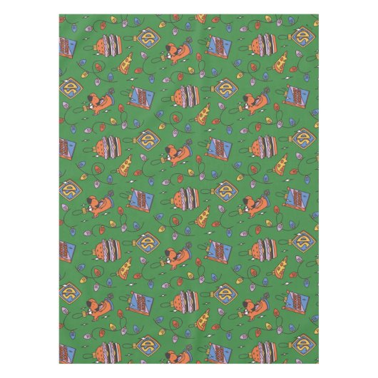 Scooby-Doo Holiday Snack Lights Pattern テーブルクロス (正面)