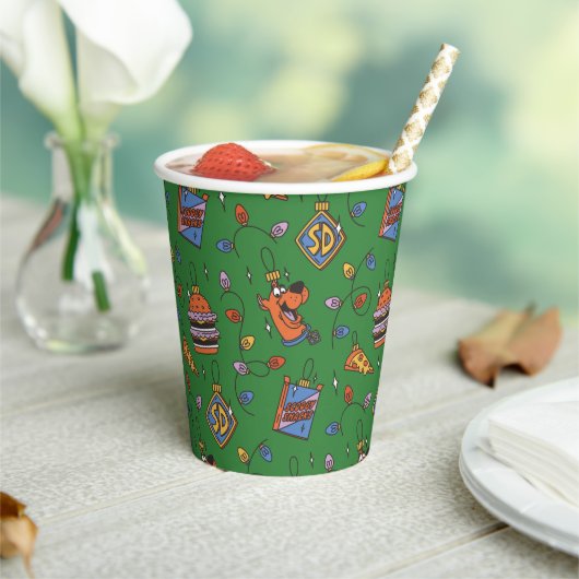 Scooby-Doo Holiday Snack Lights Pattern 紙コップ (インサイチュ)
