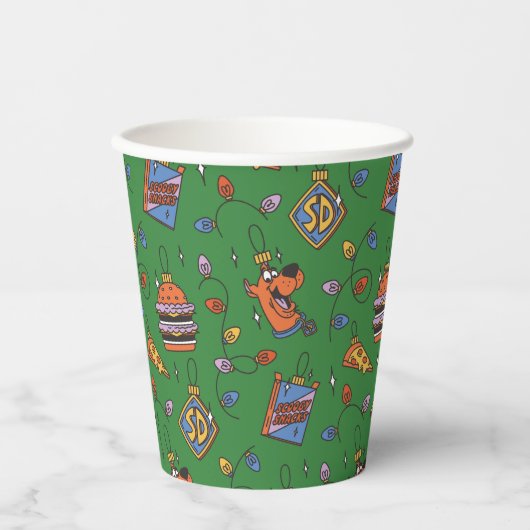 Scooby-Doo Holiday Snack Lights Pattern 紙コップ (正面)