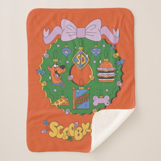 Scooby-Doo Holiday Snack Wreath Graphic シェルパブランケット (正面)